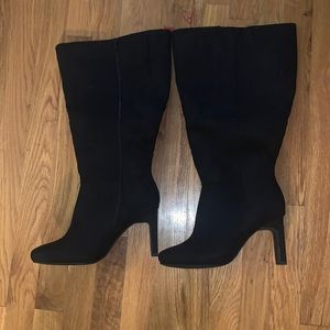 JustFab Black Heeled Boots Evelyn-E Black size 7